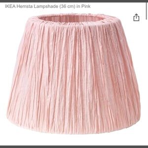 Ikea pink ceiling lamp Hemsta with mechanism